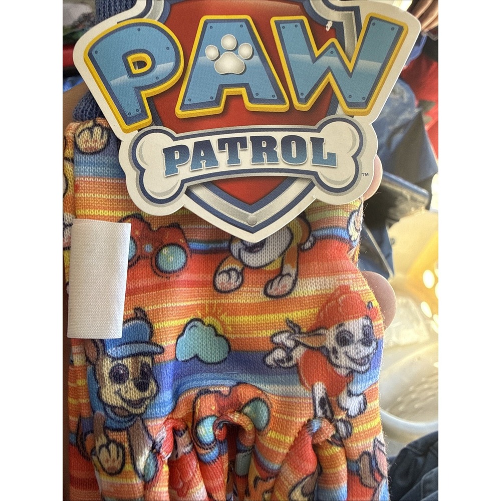 NWT  Paw Patrol Toddler Kids Jersey Gardening Gloves Blue/Orange